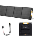 200W Portable Solar Panel With N Type Cells Foldable Fiberglass Reinforced Construction IP65 Water Resistant For Camping RV Van Boat And Off Grid Power with cables and carrying pouch