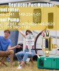 Replacement Fuel Pump And Filter Kit For RV Gens Fits Cummins Onan Marquis Gold 5500 5.5KW Gas Gen EVAP with filter and pump