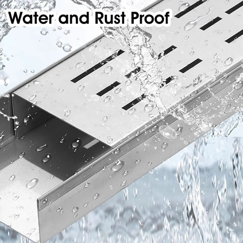Built Tough Outdoor Trench Drainage Kit With Stainless Steel Grate For Driveways showing water-resistant properties