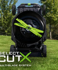 Cordless Self Propelled Electric Lawn Mower With Select Cut Blades And Touch Drive, 56V 7.5Ah ARC Lithium Battery
