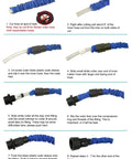 Instruction guide for using Three Pack Garden Hose Connectors For Expanding Hose Repair Kit Easy Fit Female To Male Adapters