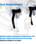 Faucet Seal Kit Replacement For Ultra Slush Machines Two Durable Seals To Stop Leaks And Drips Quick Easy Replacement Parts For Frozen Drink Stations Backup Kit, white seals