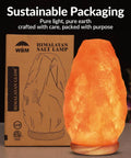 Himalayan Salt Lamp USB Powered With Touch Dimmer Natural Pink Crystal 5 To 7 Lbs Neem Wood Base LED Bulb ETL Certified