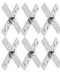 Six Pack 360 Degree Concealed Door Pivot Hinges For Wood Cabinets, Heavy Duty Stainless Steel Hidden Rotation Hinges displayed
