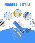 Carburetor Cleaning Kit With Torch Tip Cleaner 13 Cleaning Lines 5 Cleaning Needles 5 Nylon Brushes 1 Sharp Pick for cleaning