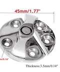 Stainless Steel 316 Round 45mm Boat Door Cabinet Hatch Turn Button Twist Catch Latch Marine Hardware Accessories Two Pack Lockable Anti Rattle Fastener Tough As Nails Design Durable Marine Grade Stainless Steel For Cabinet Doors shown in close-up