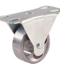 2-Inch Cast Iron Rigid Plate Caster With 1-1/4-Inch Wide And 2-Inch Diameter Silver Wheel, Heavy-Duty Rigid Plate Mount