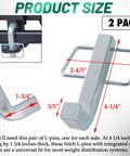 Two Pack Premium Snap L Pins For Weight Distribution Hitches With Integrated Clips, 4.25x1.75 inch zinc-coated steel
