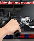 Powerful And Effortless Heavy Duty Drill Metal Cutter Attachment in use slicing sheet metal for DIY projects and roofing