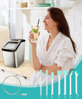 Ice Machine Cleaner Brush Kit, 10-Piece Set With 2 Extra-Long Drain Pipe Brushes And 8 Crevice Brushes displayed on kitchen counter