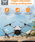Ground Clearance Upgrade Landing Gear For Mini 5 Pro Drone on rocky terrain, highlighting foldable leg extensions and camera protection.