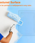 Person painting over Plastic Access Panel For Drywall Ceiling 4 X 6 Inch Reinforced Plumbing Wall Access Doors Removable Hinged White
