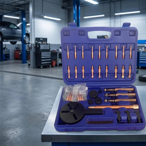 Heavy Duty Bearing Puller Kit With Sturdy Case Multifunction Removal Tool Set For Mechanics Garage Workshop Farm Machinery, blue case