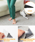 Non Slip Rug Stopper Tape Set 10 Pcs Double Sided Reusable Rug Grippers For Hardwood Floors Tile Floors Carpets And Floor Mats