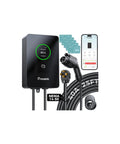Plug And Play 40 Amp Level Two EV Charger Nema 14 50p 9.6kW J1772 Home Charging Station with display and mobile app.