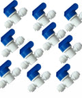 Equal Straight OD Tube Ball Valve Quick Connect Fitting Easy To Install One Quarter Inch By One Quarter Inch OD For RO Water System Pack Of Ten