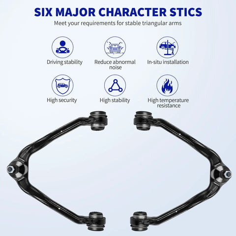 13 Piece AWD Front Suspension Kit for 1999 2006 Chevy Silverado GMC Sierra 1500 Includes Front Upper And Lower Control Arms With Ball Joints Sway Bar Links Outer And Inner Tie Rods Pitman Arm Idler Arm And Pivot Built For Tough Truck Rides.