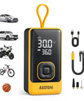 L7 Portable Tire Inflator Cordless Air Compressor 150 PSI Fast 1 Minute Inflation Auto Shutoff LED Light Rechargeable display