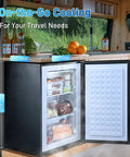 Slick 3 Cu Ft Mini Upright Freezer Boasts Three Smooth Pull Down Drawers And Adjustable Thermostat For Rapid Cooling Builds Zero Hassle In A Bright Silver Finish Ideal For Tiny Dorms Or Garages with measuring dimensions.