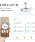 Remote control for 42 Inch Modern Retractable Ceiling Fan With Remote And Smart Bluetooth App Control Dimmable RGB Lights 6 Speeds