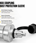 Close-up of ZG 3/8 Quick Coupling and Dust Protection Sleeve for Heavy Duty 5 To 50 Ton Hydraulic Gear Puller.