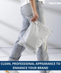 Person holding White Poly Mailers 10x13 Pro-Grade Durable Waterproof Tear-Proof Shipping Envelopes With Strong Self-Sealing Adhesive