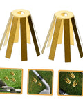 Straight Up Solid Universal Brass Golf Shaft Shim Set Five Piece Kit For Adjustable Club Fitting Precision Alignment Tool Knockout Gap Control Upgrade For Daily Pros, showing two brass shims.