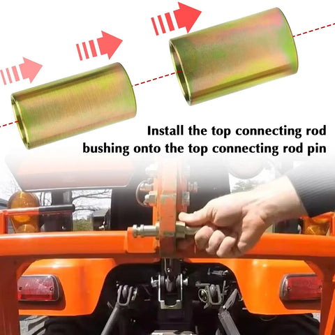 Category 1 Quick Hitch Adapter Kit Beefy With 3 Point Tractor Bushings installation process shown