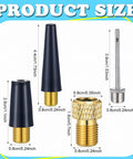 4 Piece Ball Pump Needle Kit With Nozzle Adapter For Sports Balls And Inflatables Durable Metal Needles And Plastic Nozzle Sizes