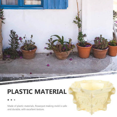Hexagonal Concrete Bonsai Pot Mold For DIY Succulent And Flower Pots 12.59 x 12.2 x 8.26 Inches Durable Garden Container