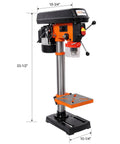10 Inch Benchtop Drill Press With 12 Variable Speeds Ranging From 380 To 3130 Rpm and precision laser guide for accurate marking.