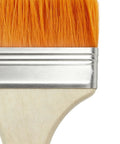 Close-up of Flat Painting Brush Set for DIY Home Projects and Crafting 7.87 Inch by 1.96 Inch flat shader with wooden grip and ferrule