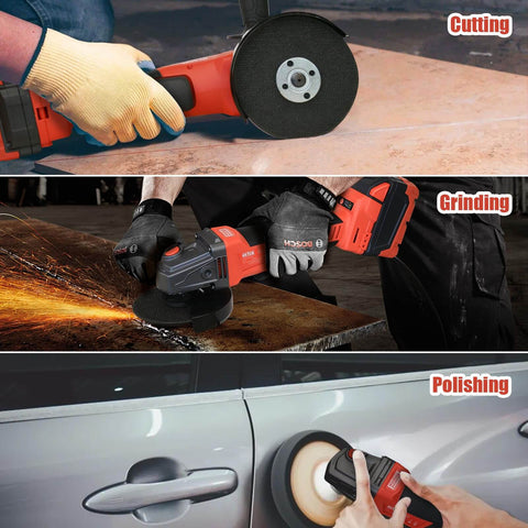 18V Cordless Angle Grinder With Brushless Motor, Eight Thousand RPM Beast For Cutting, Grinding, Polishing Metal