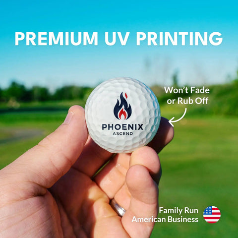 Holding Personalized Golf Balls With Faces For Men Dad Husband Grandfather And Father In Laws Upload Your Photo Or Logo On Both Sides.