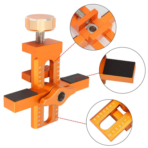Pro Grade Cabinet Door Positioner Jig With 2 In 1 Versatility Aluminum Alloy Build For Frameless Or Face Frame Installations Dual Scales 0 To 30 On Each Side