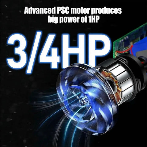 Beast Submersible Sump Pump With Three Quarter HP PSC Motor, 3/4 HP PSC motor component close-up