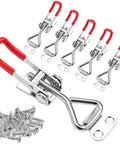 Six Pack Toggle Latch Clamp Set with adjustable quick release pull handles and screws for fast, secure grips on cases and lids.