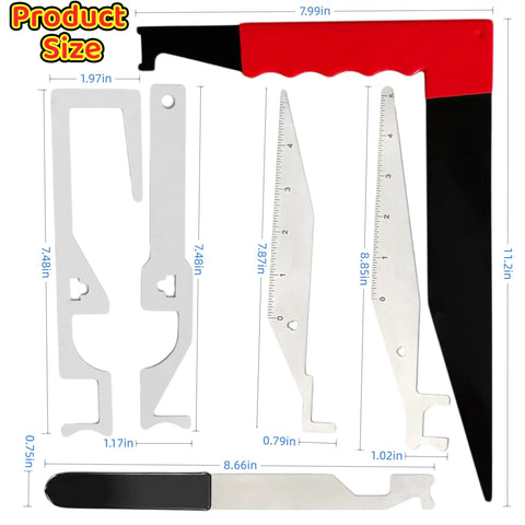 Grab And Go Six Piece Firefighter Tools Set For Emergency Response And Rescue, Multi Functional Tool Kit For Firefighters EMS And Warehouse Use, Durable Spring Steel Construction, Rust Resistant, Quick Access Utility Gear, six tool size chart
