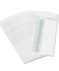 Rock Solid Time Clock Punch Cards Designed For ATT310 Recorders stacked showing date layout for easy time tracking.
