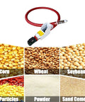 Portable Grain Pumping And Suction Auger Conveyor 300cm Heavy Duty 4500W Bulk Transfer with materials and uses shown.
