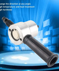 Double Head Sheet Metal Nibbler Cutter Drill Attachment For DIY And Pro Grade Use Portable Hole Opener shown with ABS body and handle.