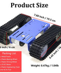 DIY Tracked Robot Chassis Kit For Arduino Raspberry Pi Microbit And Python STEAM Projects with 2 motors and caterpillar tracks