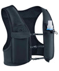High Visibility Reflective Running Vest Hydration Backpack Plus 500ml Soft Flask Hands Free All Day Lightweight Gear black vest