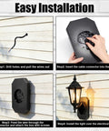 4 Pack Siding Mounting Blocks For Lights Kit Durable Plastic Light Mount Brackets For Easy Exterior Install Weatherproof And Versatile Siding Block Set installed on white siding with wall light