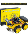 Smart Robot Car Kit With Ultrasonic Sensor And R3 Board Compatible With Arduino IDE No Brainer Setup Beginner Friendly
