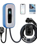 Straight Up Heavy Duty Level 2 EV Charger 50 Amp J1772 Wall Station with 25' cable, smart app, and NEMA 6-50 plug.