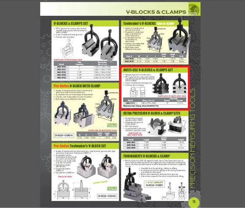 Multi Use V Blocks And Clamps Set For Machining And Inspection Gray Two Point Five Inch By Two Point Seven Five Inch By Two Inch Includes High Precision Ninety Degree V Grooves For Holding Round Or Square Workpieces Securely, hardened steel