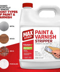 Kickass Heavy Duty Paint And Varnish Stripper Gel For Wood And Metal in 1 quart jar showing its powerful gel formula.