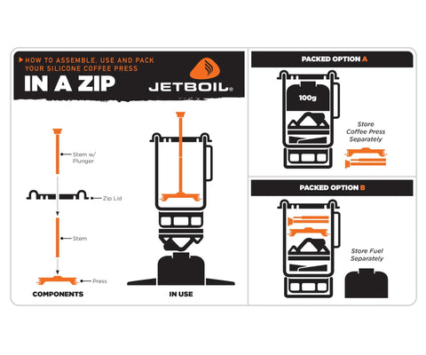 Assembly guide for Silicone French Press Coffee Maker For Camping Stoves Regular Size Travel Ready Brew On The Go.