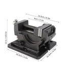 Get Your Hands On This Badass Drill Press Vise Featuring A Hefty 3 Inch Tiltable Cast Iron Body Perfect For Milling Machines It Swings From Zero To Ninety Degrees With An Exact Scale And Fits Most Standard Workshop Setups Like A Champ So You Can Get, showing 3 inch cast iron drill press vise with adjustable clamp and dimensions.